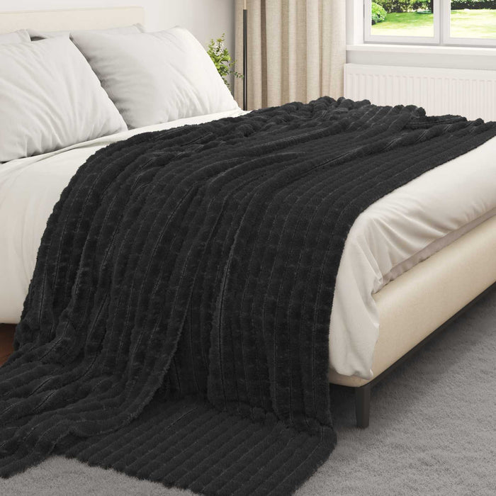 Pătura de aruncat Negru 270 x 240 cm Molton - WALTI WALTI