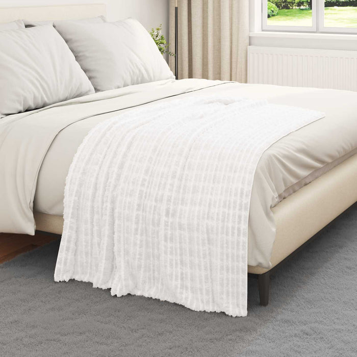 Pătura de aruncat Alb 150 x 130 cm Molton - WALTI WALTI