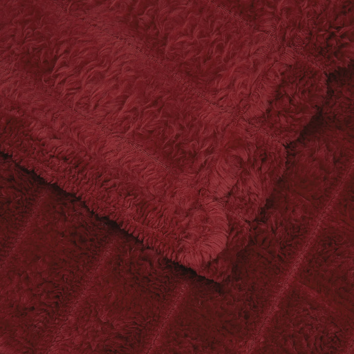 Pătura de aruncat Roșu Bordeaux 150 x 130 cm Molton - WALTI WALTI