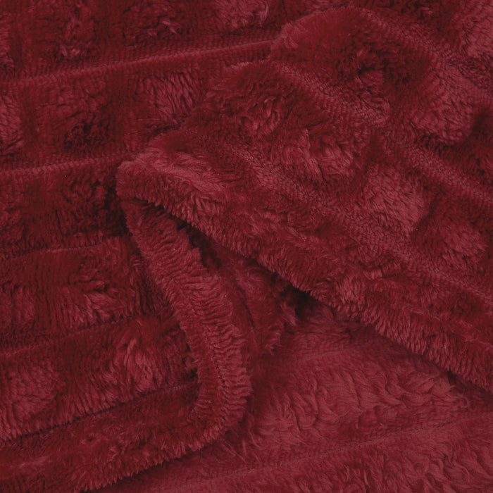 Pătura de aruncat Roșu Bordeaux 150 x 130 cm Molton - WALTI WALTI