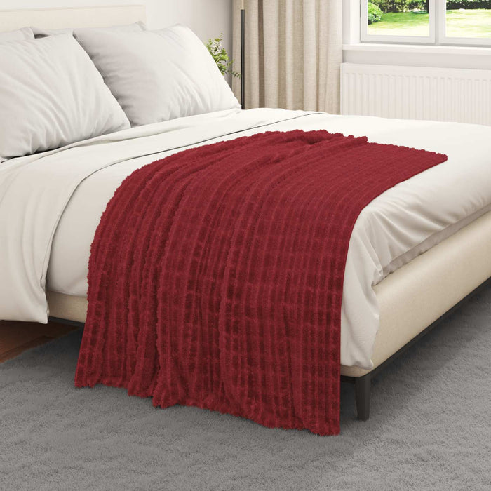 Pătura de aruncat Roșu Bordeaux 150 x 130 cm Molton - WALTI WALTI