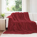 Pătura de aruncat Roșu Bordeaux 240 x 220 cm Molton - WALTI WALTI