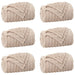 Pături de aruncat 6 pcs Bej 200 x 150 cm Molton - WALTI WALTI