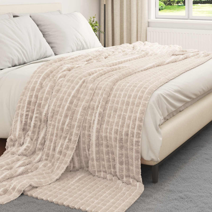 Pături de aruncat 6 pcs Bej 240 x 220 cm Molton - WALTI WALTI