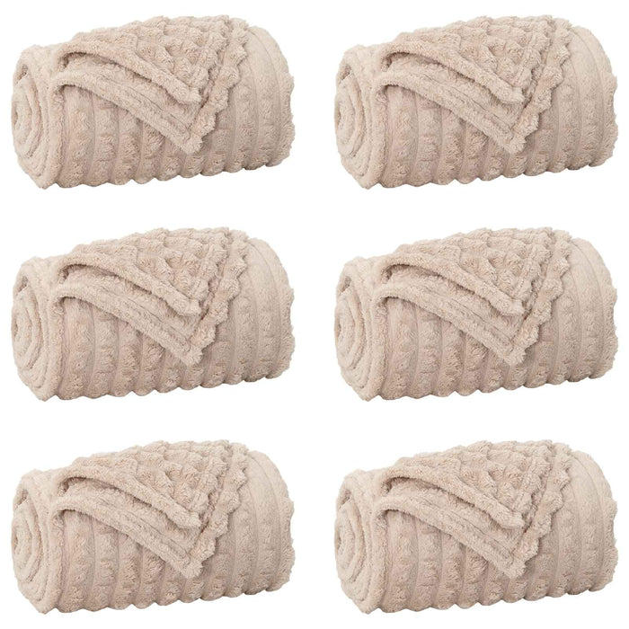 Pături de aruncat 6 pcs Bej 270 x 240 cm Molton - WALTI WALTI