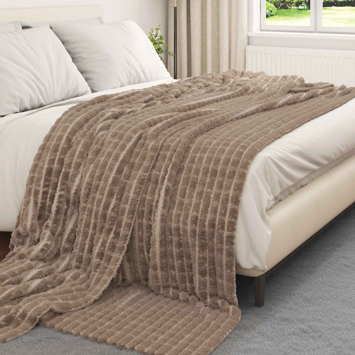 Pături de aruncat 6 pcs Culoare Cămilă 270 x 240 cm Molton - WALTI WALTI