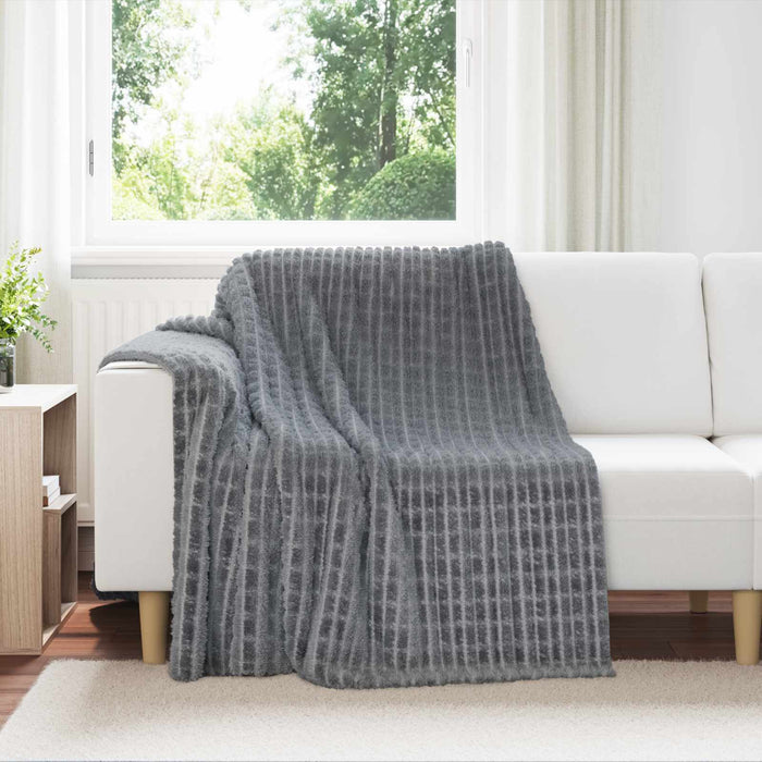 Pături de aruncat 6 pcs Gri închis 200 x 150 cm Molton - WALTI WALTI
