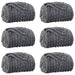 Pături de aruncat 6 pcs Gri închis 240 x 220 cm Molton - WALTI WALTI