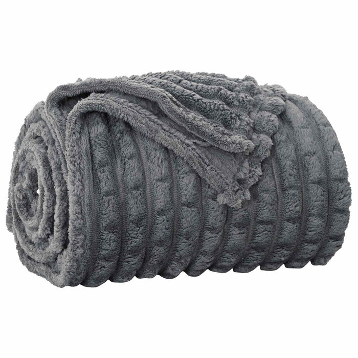 Pături de aruncat 6 pcs Gri închis 240 x 220 cm Molton - WALTI WALTI