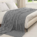 Pături de aruncat 6 pcs Gri închis 270 x 240 cm Molton - WALTI WALTI