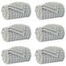 Pături de aruncat 6 pcs Gri 150 x 130 cm Molton - WALTI WALTI