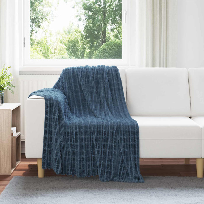 Pături de aruncat 6 pcs Albastru marin 150 x 130 cm Molton - WALTI WALTI