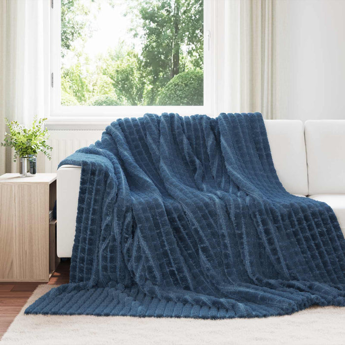 Pături de aruncat 6 pcs Albastru marin 270 x 240 cm Molton - WALTI WALTI