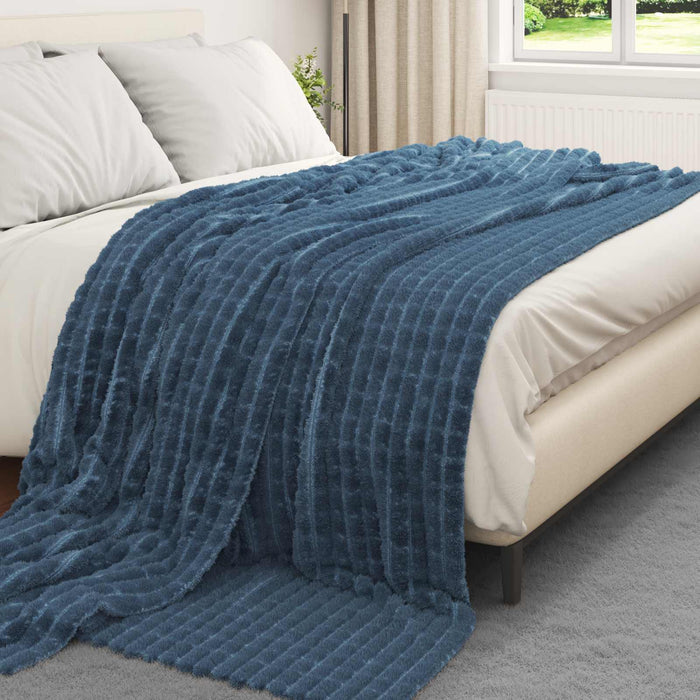 Pături de aruncat 6 pcs Albastru marin 270 x 240 cm Molton - WALTI WALTI