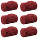 Pături de aruncat 6 pcs Roșu Bordeaux 150 x 130 cm Molton - WALTI WALTI