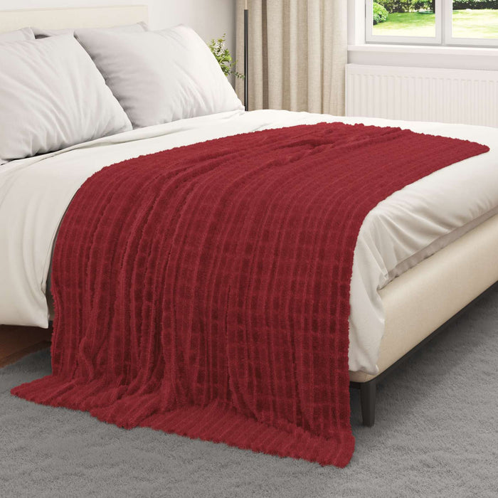 Pături de aruncat 6 pcs Roșu Bordeaux 200 x 150 cm Molton - WALTI WALTI