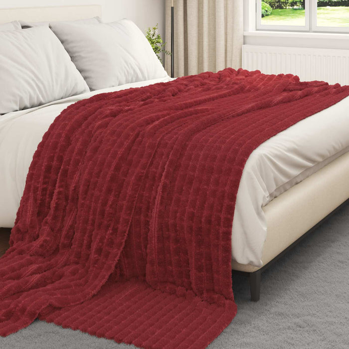 Pături de aruncat 6 pcs Roșu Bordeaux 270 x 240 cm Molton - WALTI WALTI