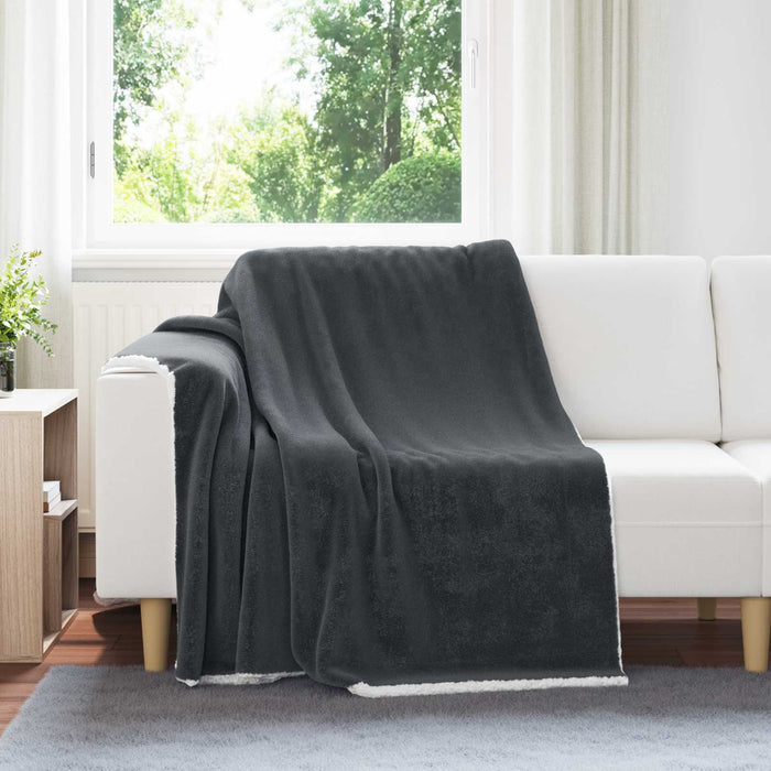 Pătura de aruncat Gri închis 150 x 200 cm Molton - WALTI WALTI
