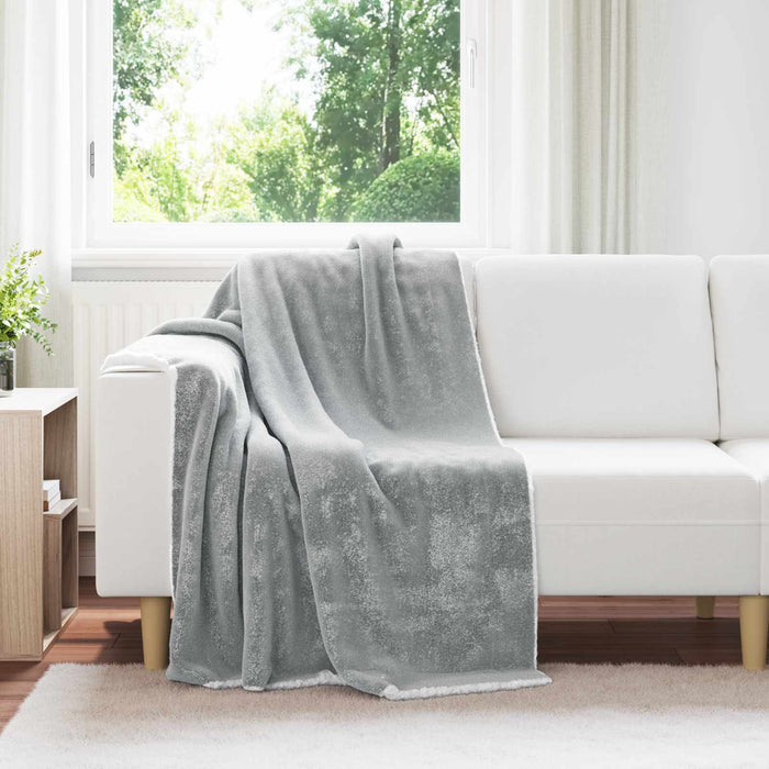 Pătura de aruncat Gri 130 x 150 cm Molton - WALTI WALTI