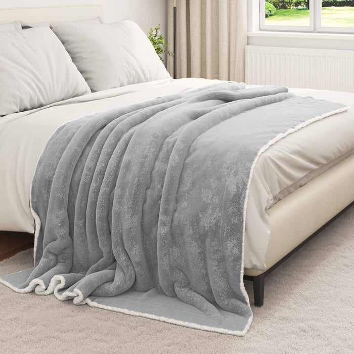 Pătura de aruncat Gri 150 x 200 cm Molton - WALTI WALTI
