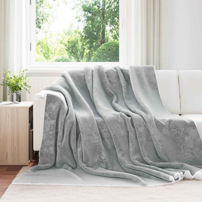 Pătura de aruncat Gri 240 x 270 cm Molton - WALTI WALTI