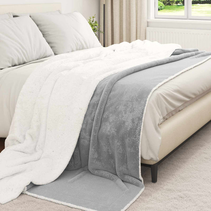 Pătura de aruncat Gri 240 x 270 cm Molton - WALTI WALTI