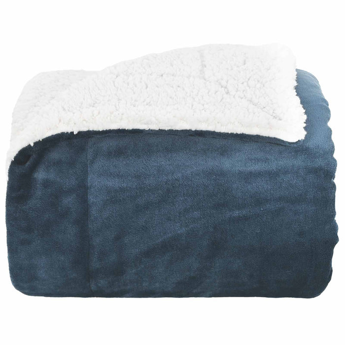 Pătura de aruncat Albastru marin 240 x 270 cm Molton - WALTI WALTI