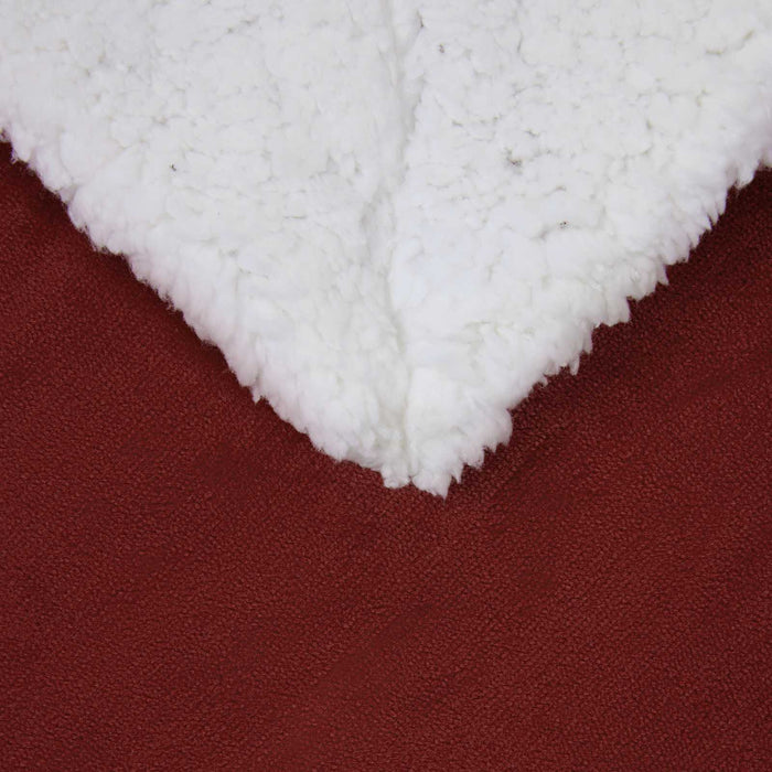 Pătura de aruncat Roșu Bordeaux 240 x 270 cm Molton - WALTI WALTI