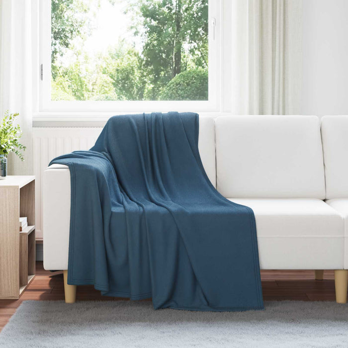 Pătura de aruncat Albastru marin 170 x 130 cm Molton - WALTI WALTI