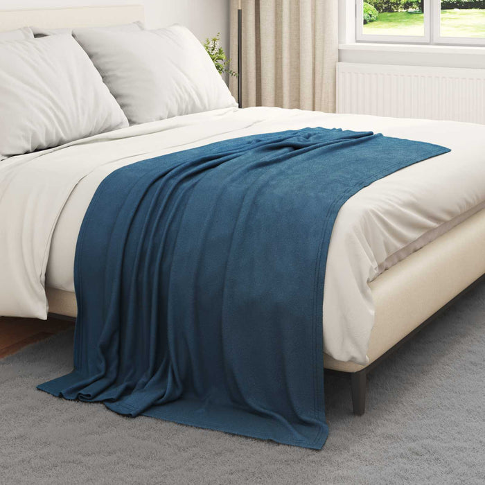 Pătura de aruncat Albastru marin 170 x 130 cm Molton - WALTI WALTI