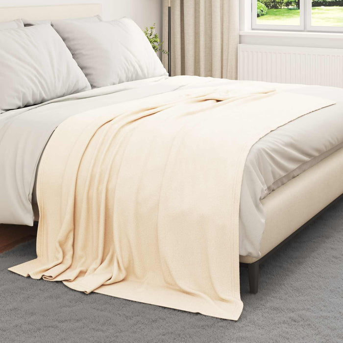 Pătura de aruncat Crem 200 x 150 cm Molton - WALTI WALTI