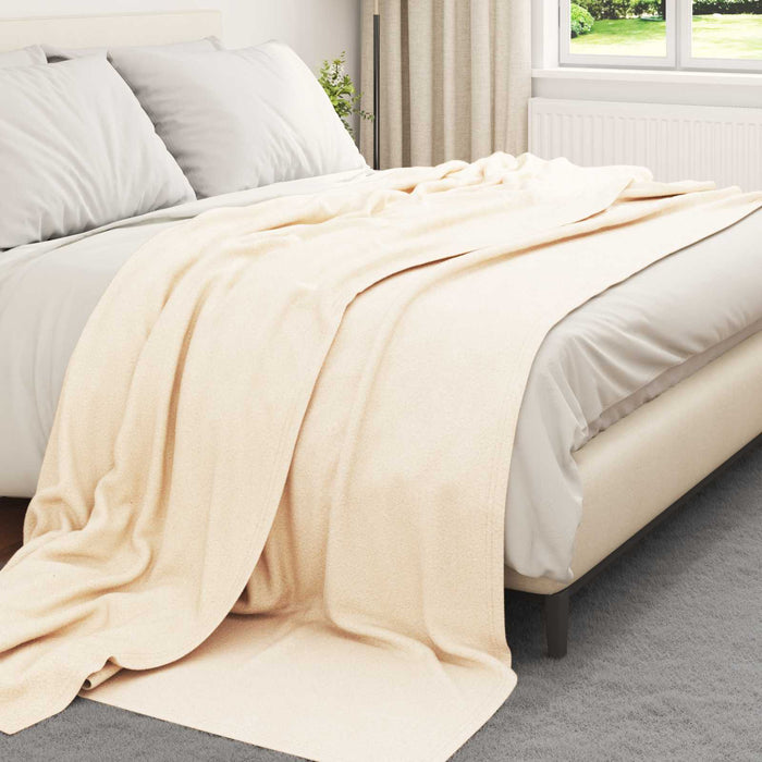 Pătura de aruncat Crem 240 x 220 cm Molton - WALTI WALTI