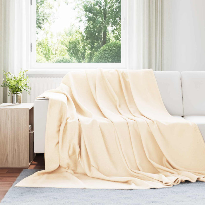 Pătura de aruncat Crem 270 x 240 cm Molton - WALTI WALTI