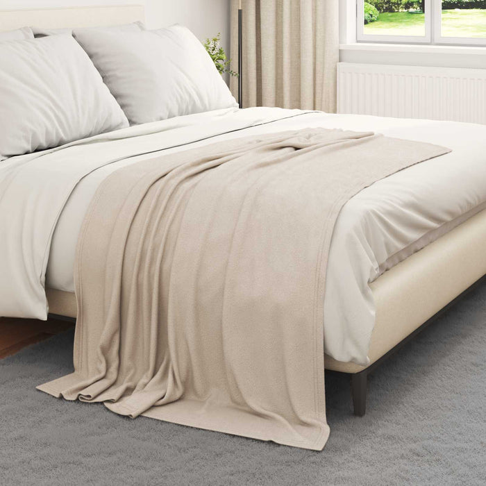 Pături de aruncat 6 pcs Bej 170 x 130 cm Molton - WALTI WALTI
