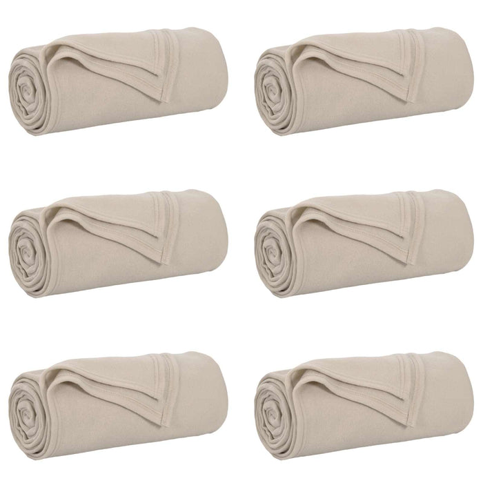 Pături de aruncat 6 pcs Bej 170 x 130 cm Molton - WALTI WALTI