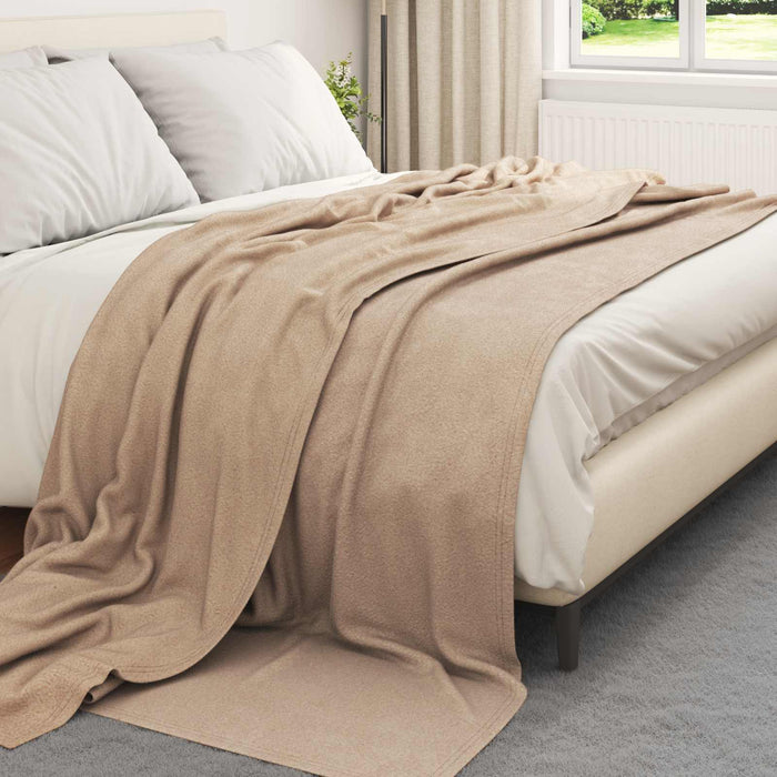 Pături de aruncat 6 pcs Culoare Cămilă 270 x 240 cm Molton - WALTI WALTI