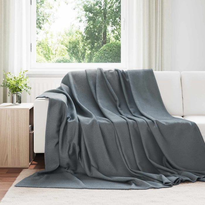 Pături de aruncat 6 pcs Gri închis 240 x 220 cm Molton - WALTI WALTI