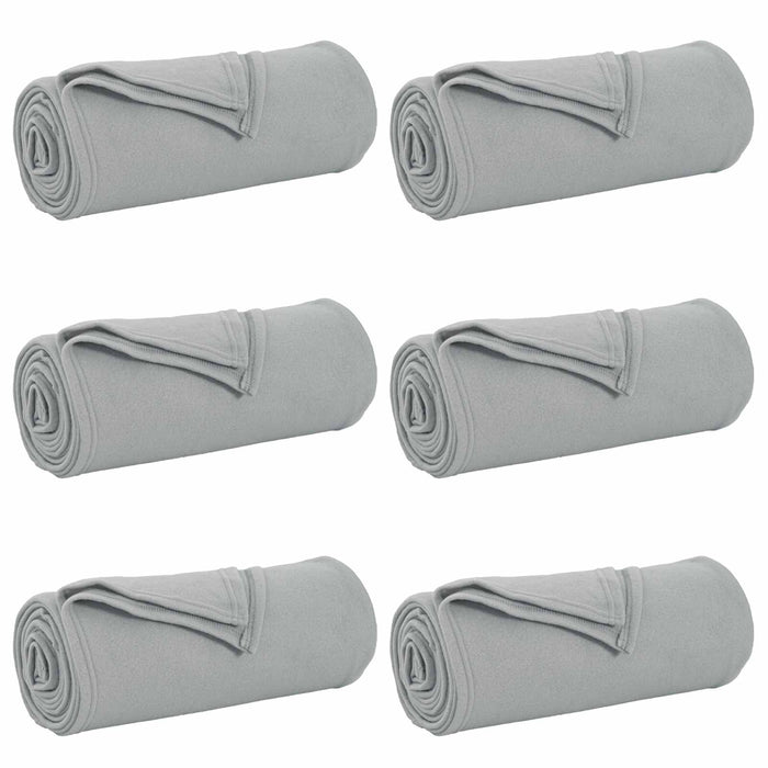 Pături de aruncat 6 pcs Gri 270 x 240 cm Molton - WALTI WALTI