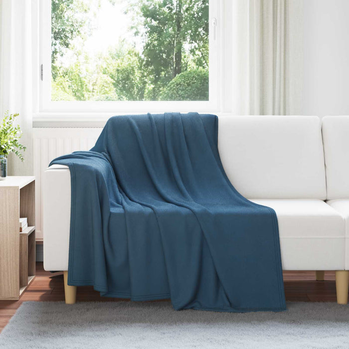 Pături de aruncat 6 pcs Albastru marin 200 x 150 cm Molton - WALTI WALTI