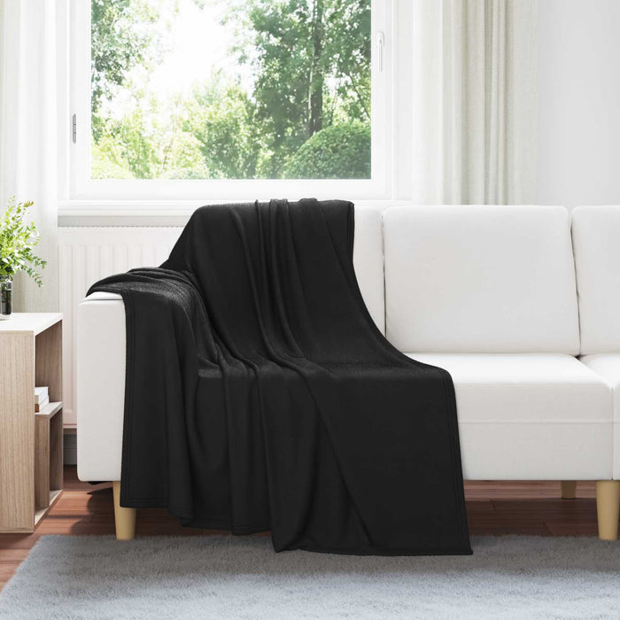 Pături de aruncat 6 pcs Negru 170 x 130 cm Molton - WALTI WALTI