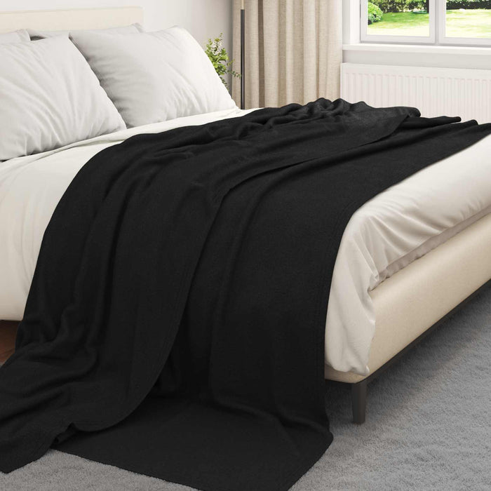 Pături de aruncat 6 pcs Negru 240 x 220 cm Molton - WALTI WALTI