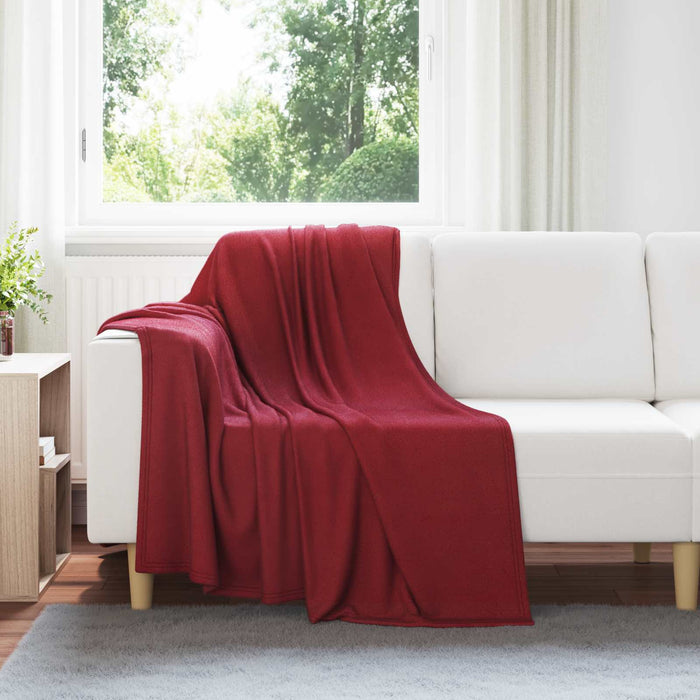 Pături de aruncat 6 pcs Roșu Bordeaux 170 x 130 cm Molton - WALTI WALTI