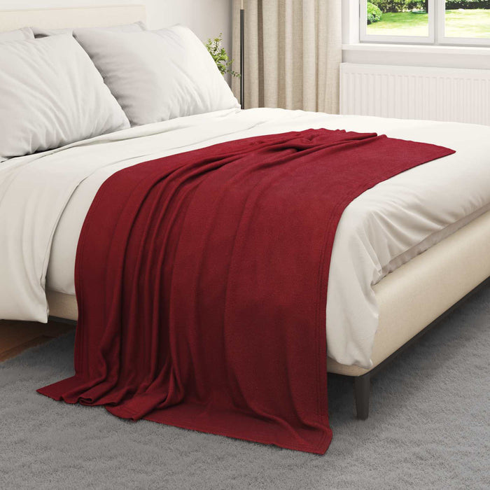 Pături de aruncat 6 pcs Roșu Bordeaux 170 x 130 cm Molton - WALTI WALTI
