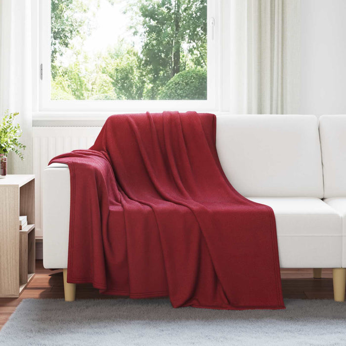 Pături de aruncat 6 pcs Roșu Bordeaux 200 x 150 cm Molton - WALTI WALTI