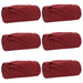 Pături de aruncat 6 pcs Roșu Bordeaux 200 x 150 cm Molton - WALTI WALTI