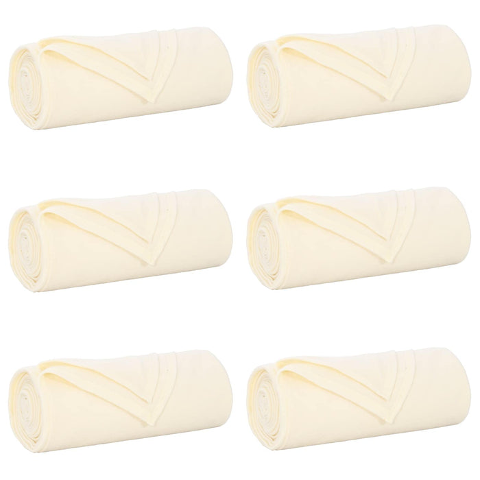 Pături de aruncat 6 pcs Crem 170 x 130 cm Molton - WALTI WALTI
