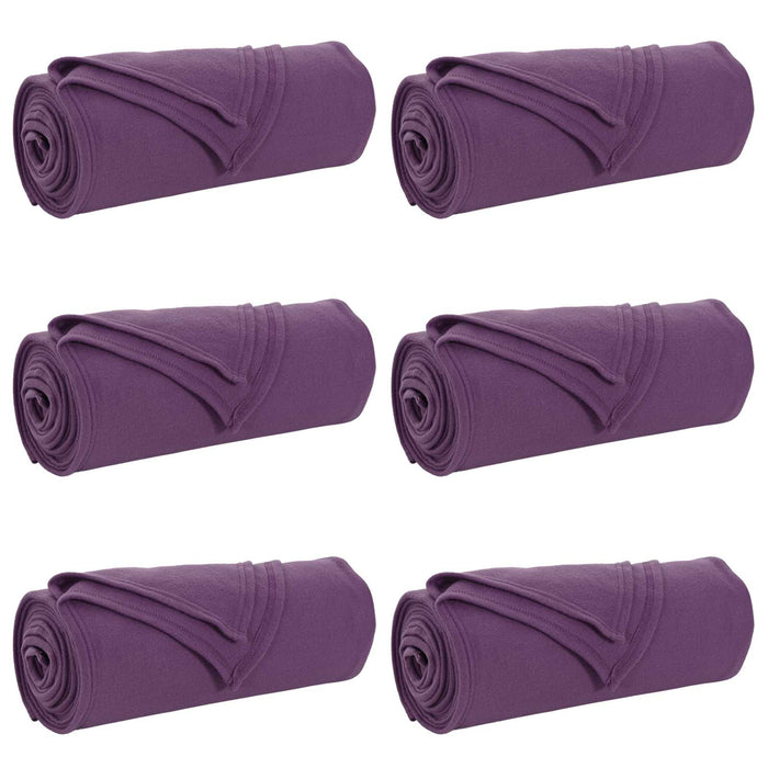 Pături de aruncat 6 pcs Violet 240 x 220 cm Molton - WALTI WALTI