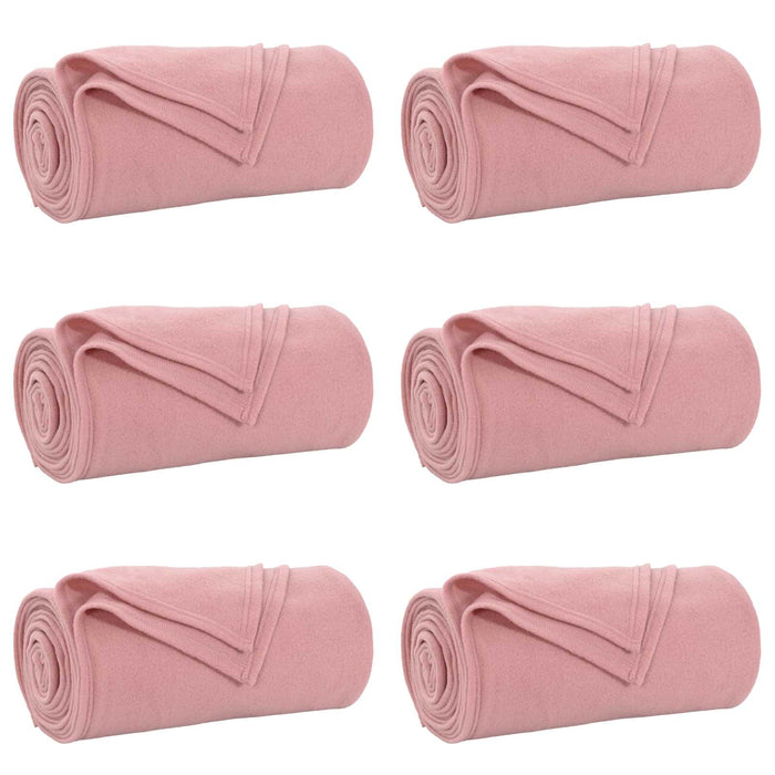 Pături de aruncat 6 pcs Roz 200 x 150 cm Molton - WALTI WALTI