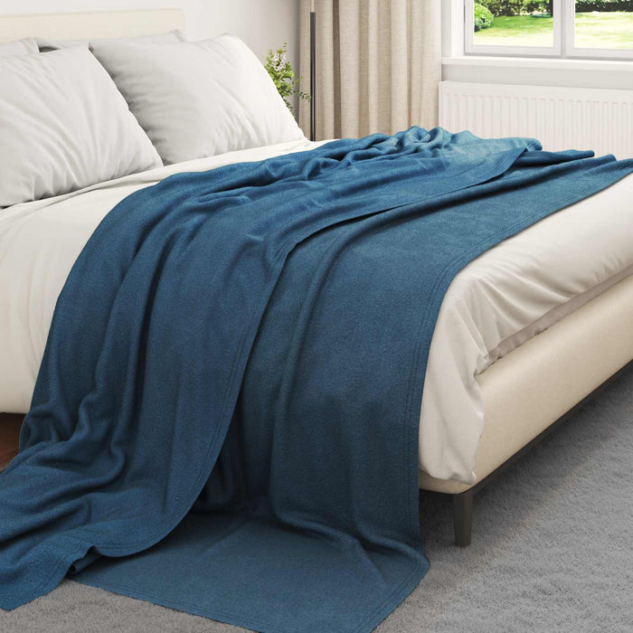 Pături de aruncat 24 pcs Albastru marin 240 x 220 cm Molton - WALTI WALTI