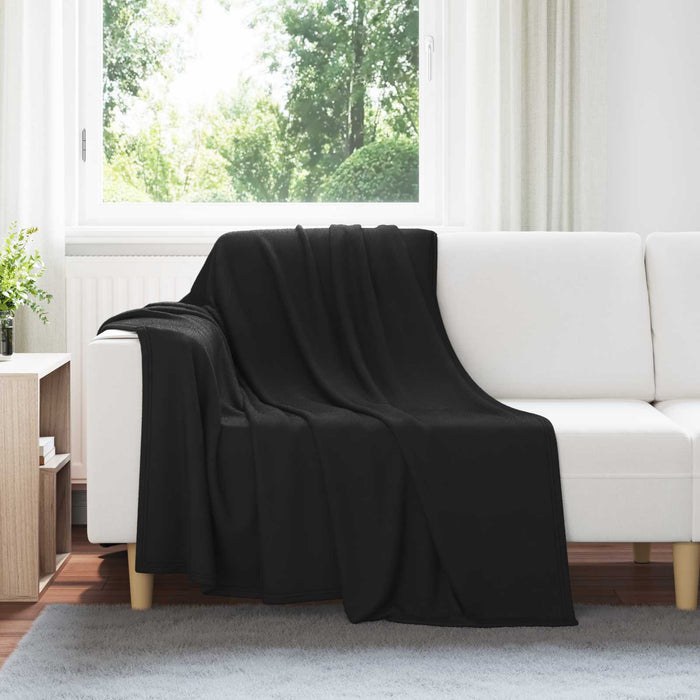 Pături de aruncat 24 pcs Negru 200 x 150 cm Molton - WALTI WALTI